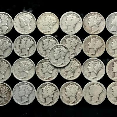 Mercury Silver Dimes (25 Count) (CVO88)