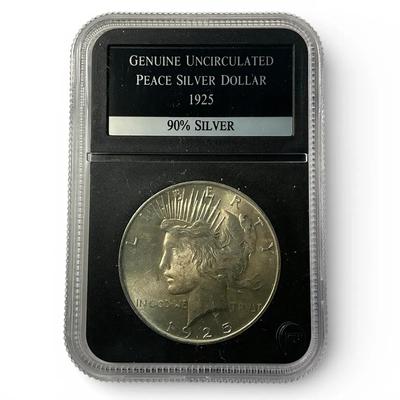 1925-P Uncirculated Peace Silver Dollar (CVO42)
