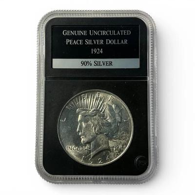 1924-P Uncirculated Peace Silver Dollar (CVO41)