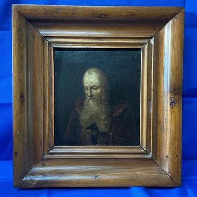 17th Century Venetian Doge Oil Painting on Wood