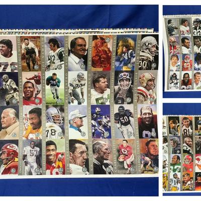 NFL Football Hall of Famers Posters 26"h x 40"w