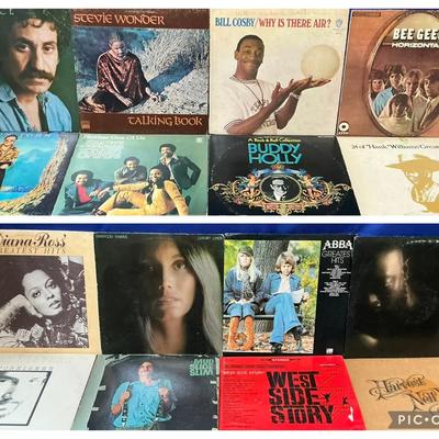 Assorted Records incl. Abba, Diana Ross, Buddy Holly, Elton John, Stevie Wonder, & More