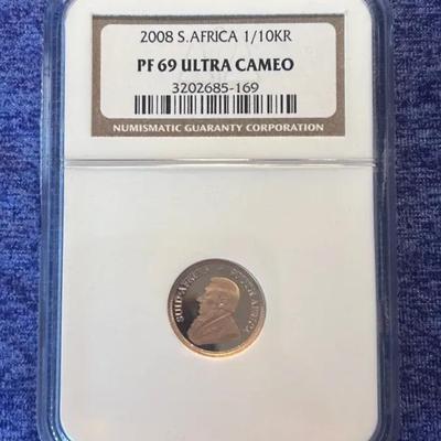 2008 22k Gold South Africa Krugerrand 1/10 Gold
