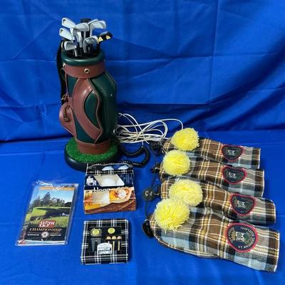 Vintage Golf Landline Phone, St. Andrews Club Covers & Tees, & More