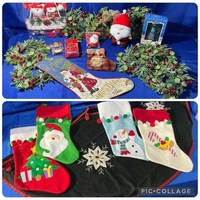 Assorted Christmas & Holiday Decor incl. Nancy's Nook Tree Skirt