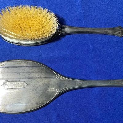 Sterling Silver Hairbrush & Hand Mirror