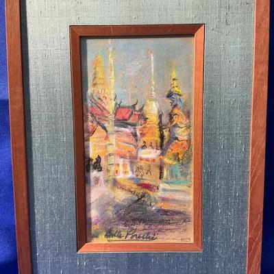 Belle Porecki 13x18.5 Thai Architecture Chalk 