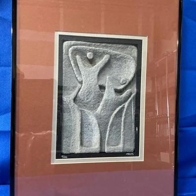 Ralph Prata Signed Numbered Abstract Framed Sculpture 5/150