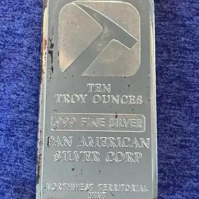 TEN Troy Ounce Silver Bar