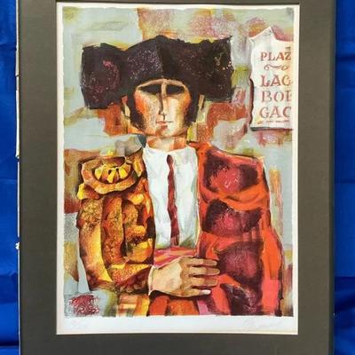 Pla Domenech Matador Signed Numbered Print 23.5"h x 17.5"w