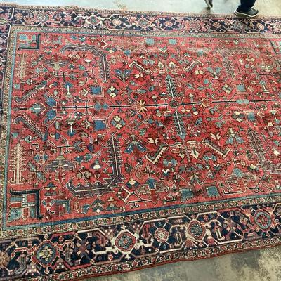 Red Oriental Pattern Rug 8ft x 11ft3in