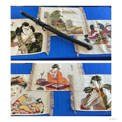 Asian Placemats And Sword 