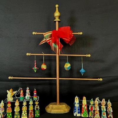 Painted Russian Ornaments And Tree