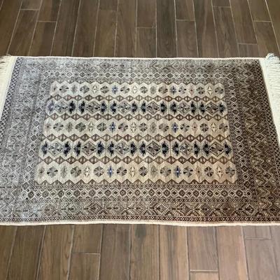 Hand Knotted Wool Area Rug