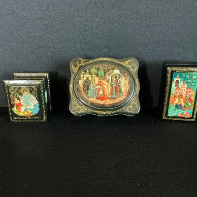 Russian Lacquer Trinket Boxes II