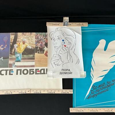 Three Vintage Russian Posters
