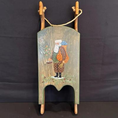 Folk Art Santa Sleigh
