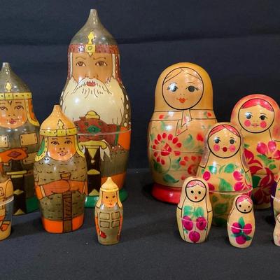 Stackable Russian Folk Art Duo