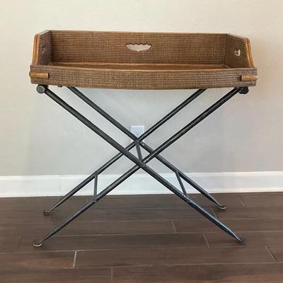 Rattan Butler Tray Table