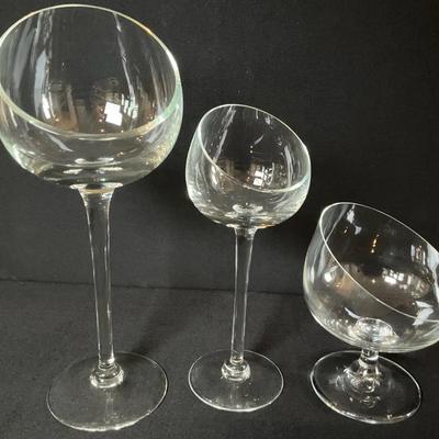 Asymmetrical Slanted Stemware
