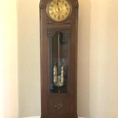 Antique Round Top Grandfather Clock