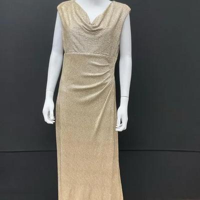 Ralph Lauren, Gold Metallic Dress