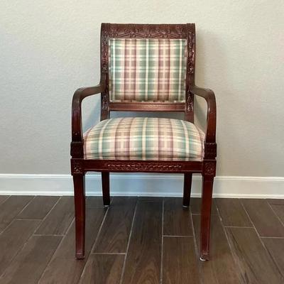 Beachley Upholstered Covered Solid Wood Arm Chair 