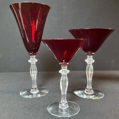 Ruby Red Cocktail Glasses