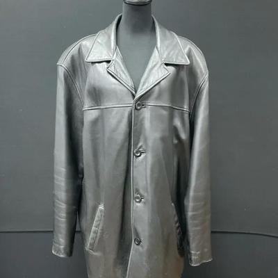 Bostonian, Men’s Black Leather Coat