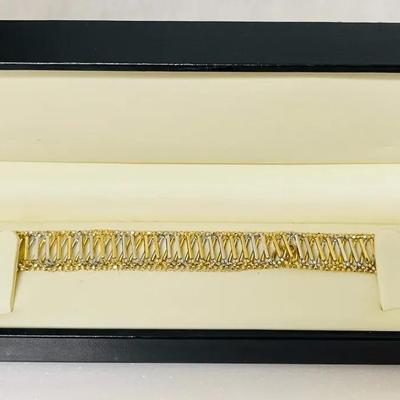 14K Tri-Gold Bracelet in Original Case