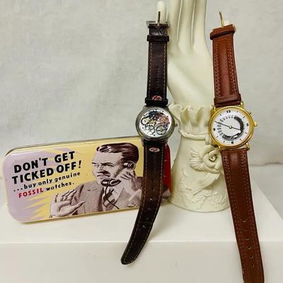 “Fossil” Watch with Case and More