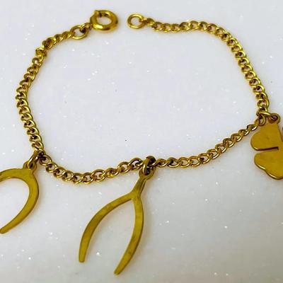 12K 1/20 GF Lucky Charm Bracelet