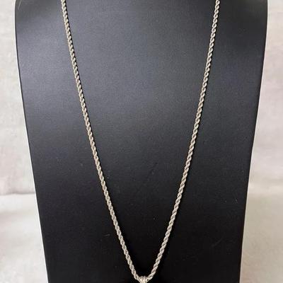 Sterling Silver Heart Pendant Necklace   