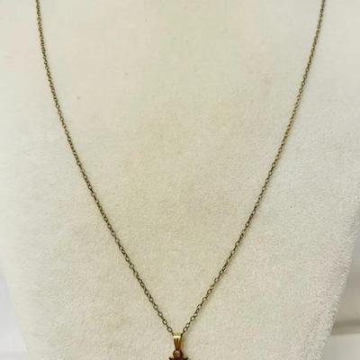 12K 1/20 GF Bird Pendant Necklace