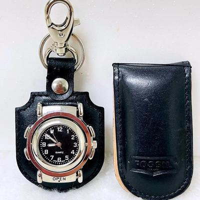 Vintage “Fossil” Money Clip and Belt Watch 