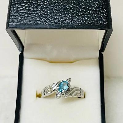 Sterling Silver Topaz Ring