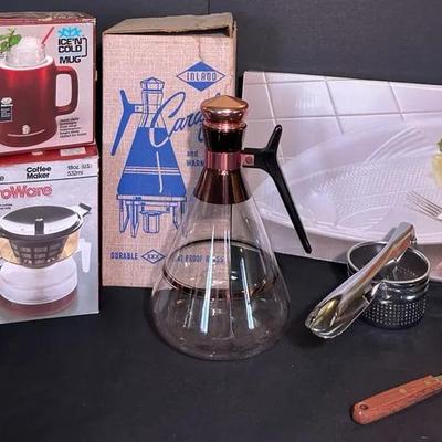 Vintage Inland Glass Coffee Carafe & Others