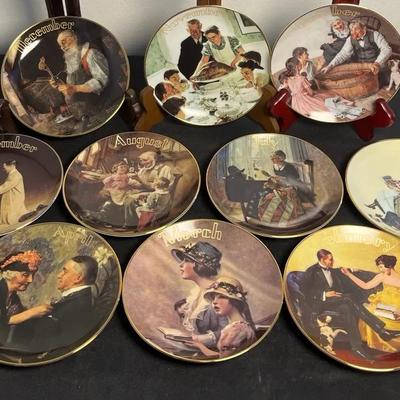 Limited-Edition Collectible Plates “For All Time" Perpetual Calendar (Set of 12)