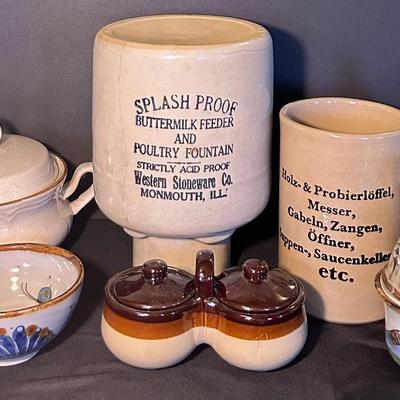 Antique Western Stoneware, Brown Crock Stoneware & More
