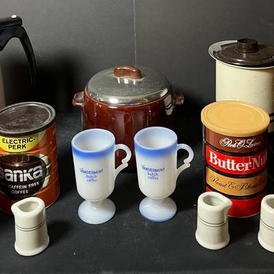 Corning Ware Blue Cornflower Percolator & Coffee Items 