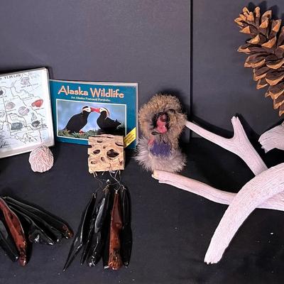 Deer Antlers, Wind Chimes, and Alaskan Items 