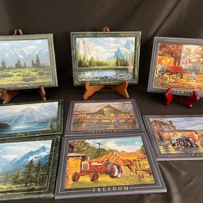Limited-Edition Collectors Plates "Mountain Majesty" and "American Values" (Set of 8)