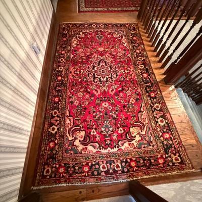 Persian hand knotted wool rug - approx 10'5" x 4'7"
