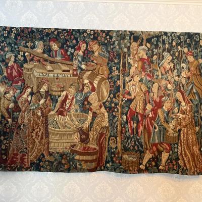 French - Grape Harvest - Tapestries LTD - approx 73" x46"