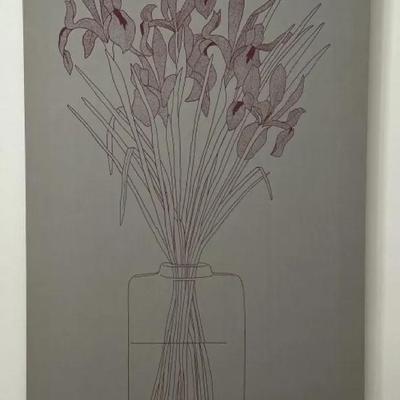 Fabric Flowers in a Vase Print