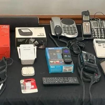 VHS DVD Player, Soundbar, Landline Phones, Roku, and Etc. 