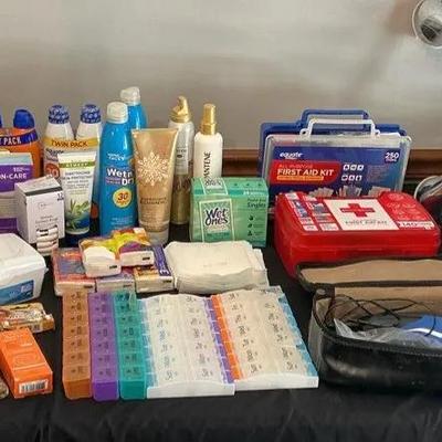 Assortment of Bathroom Supplies and Medical Equipment 