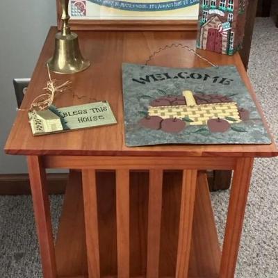 Side Table, Welcome Signs, Welcome Door Brick, and Bell