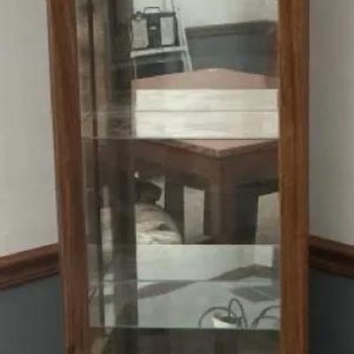 Light Wood Curio Cabinet 