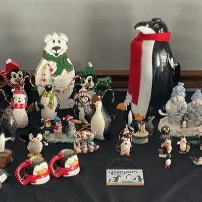 Large Assortment of Penguin Figurines 
